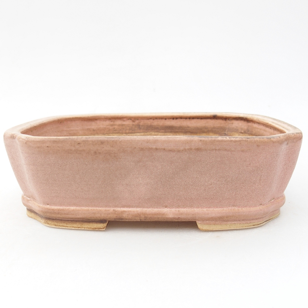 Keramik-Bonsaischale 17 x 14,5 x 5 cm, Farbe rosa