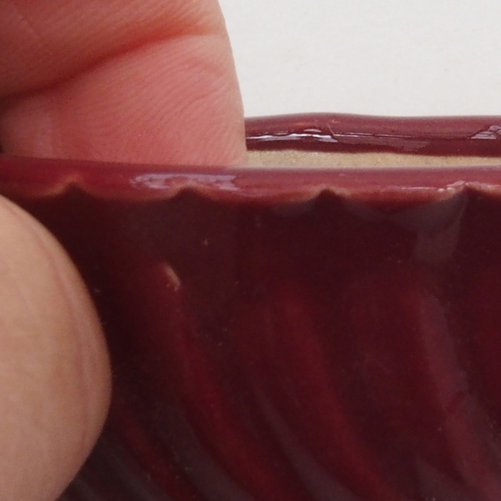 Mini-Bonsaischale 5 x 5 x 2,5 cm, Farbe Burgunder