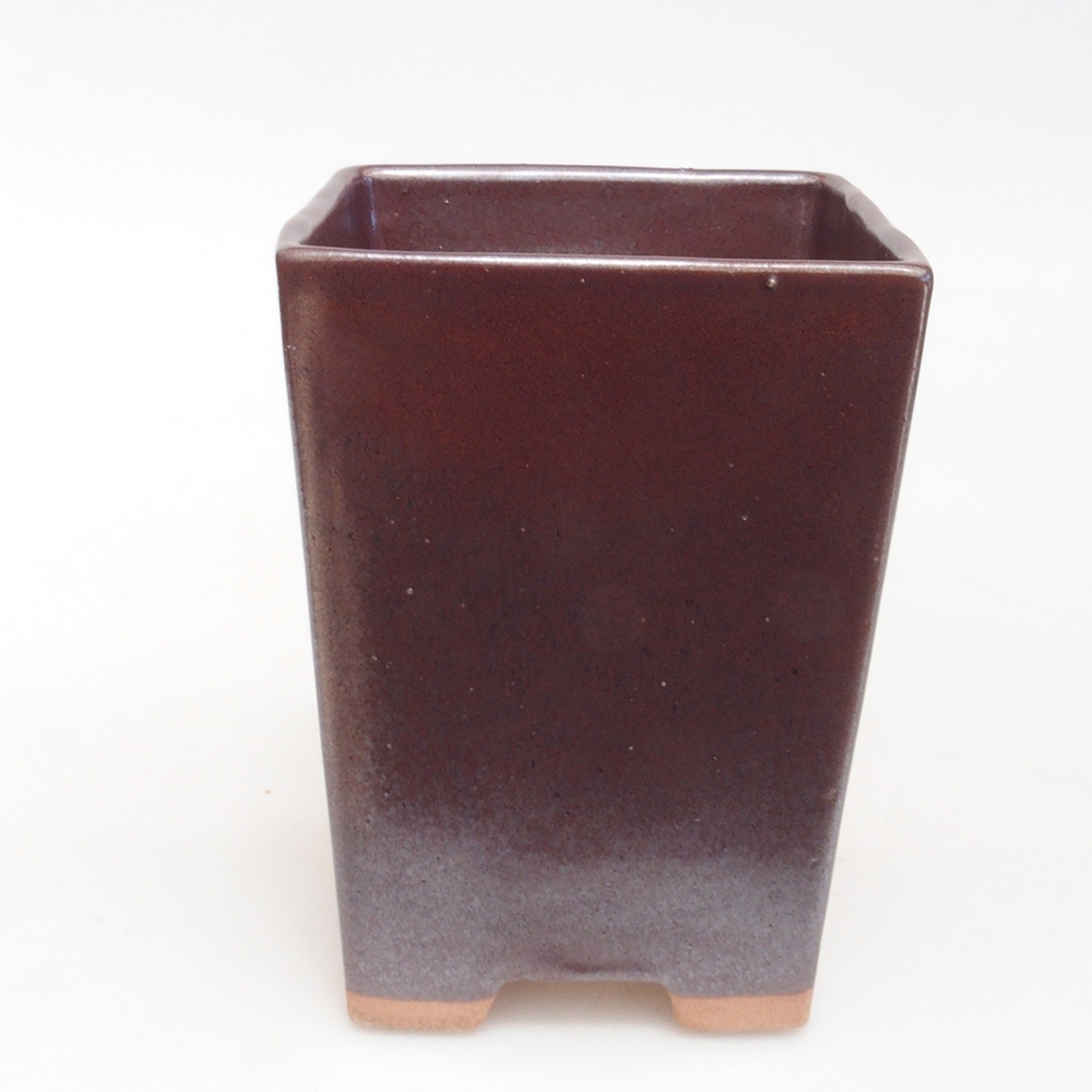 Keramik-Bonsaischale 9 x 9 x 12 cm, Farbe braun