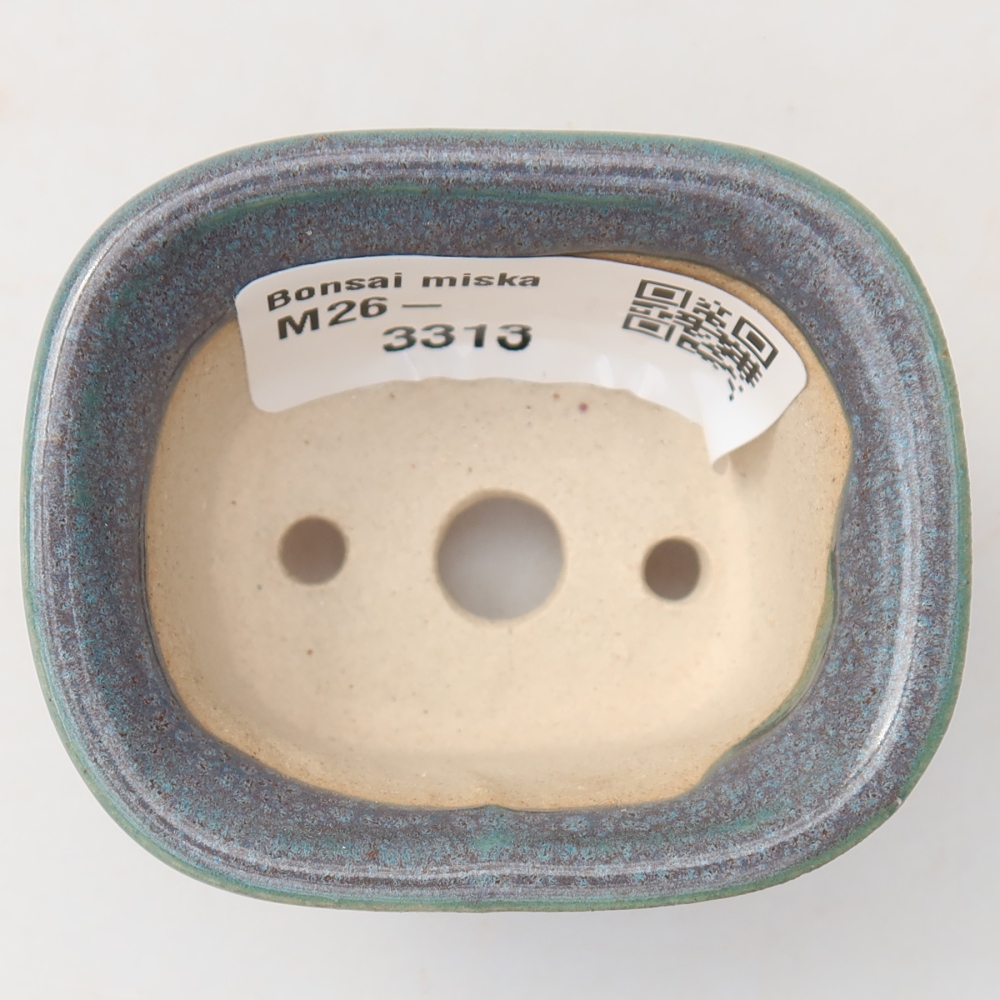Keramik-Bonsai-Schale, 6 × 5 × 3 cm, Farbe: Grau