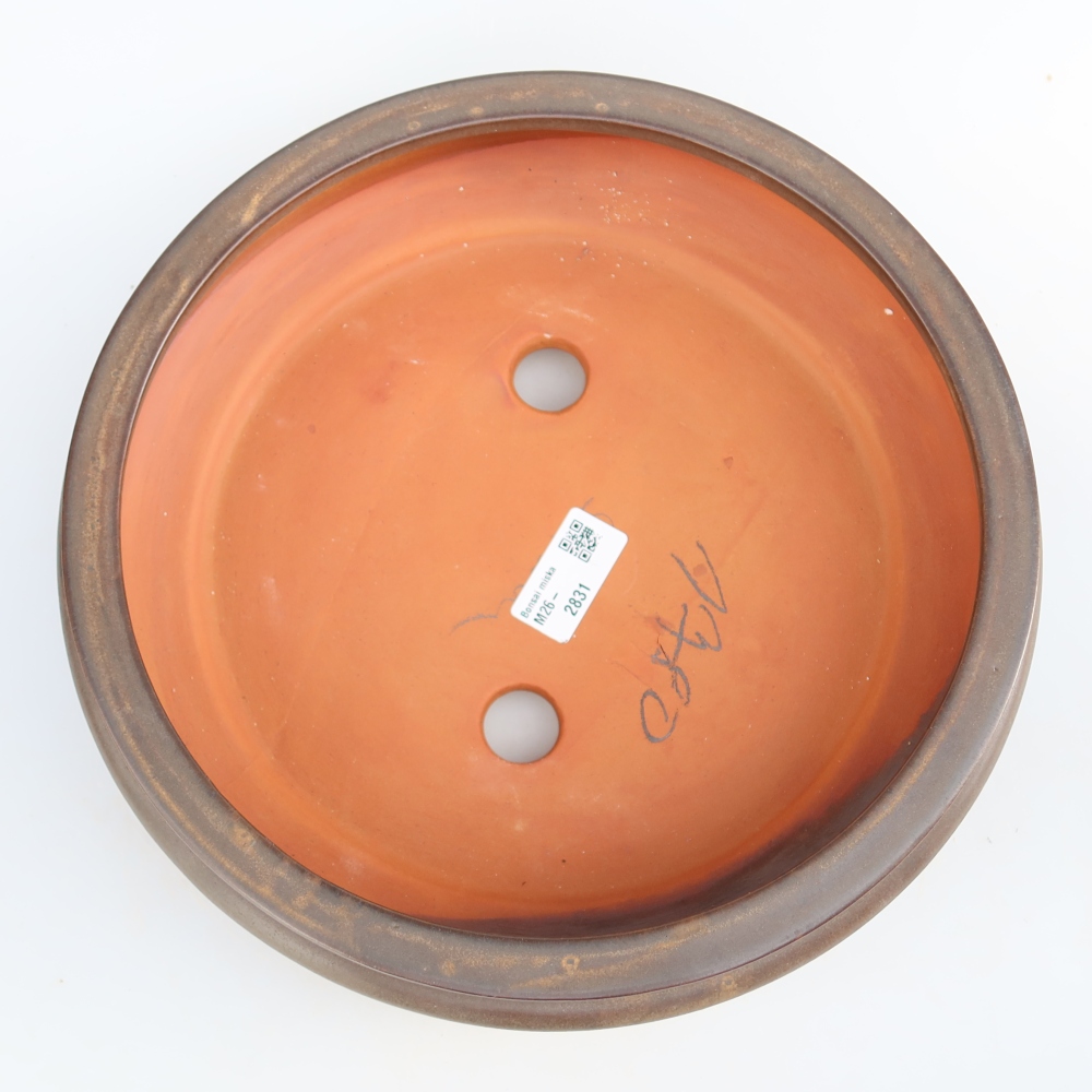 Keramikschale  27 x 27 x 7,5 cm, Farbe: Braun