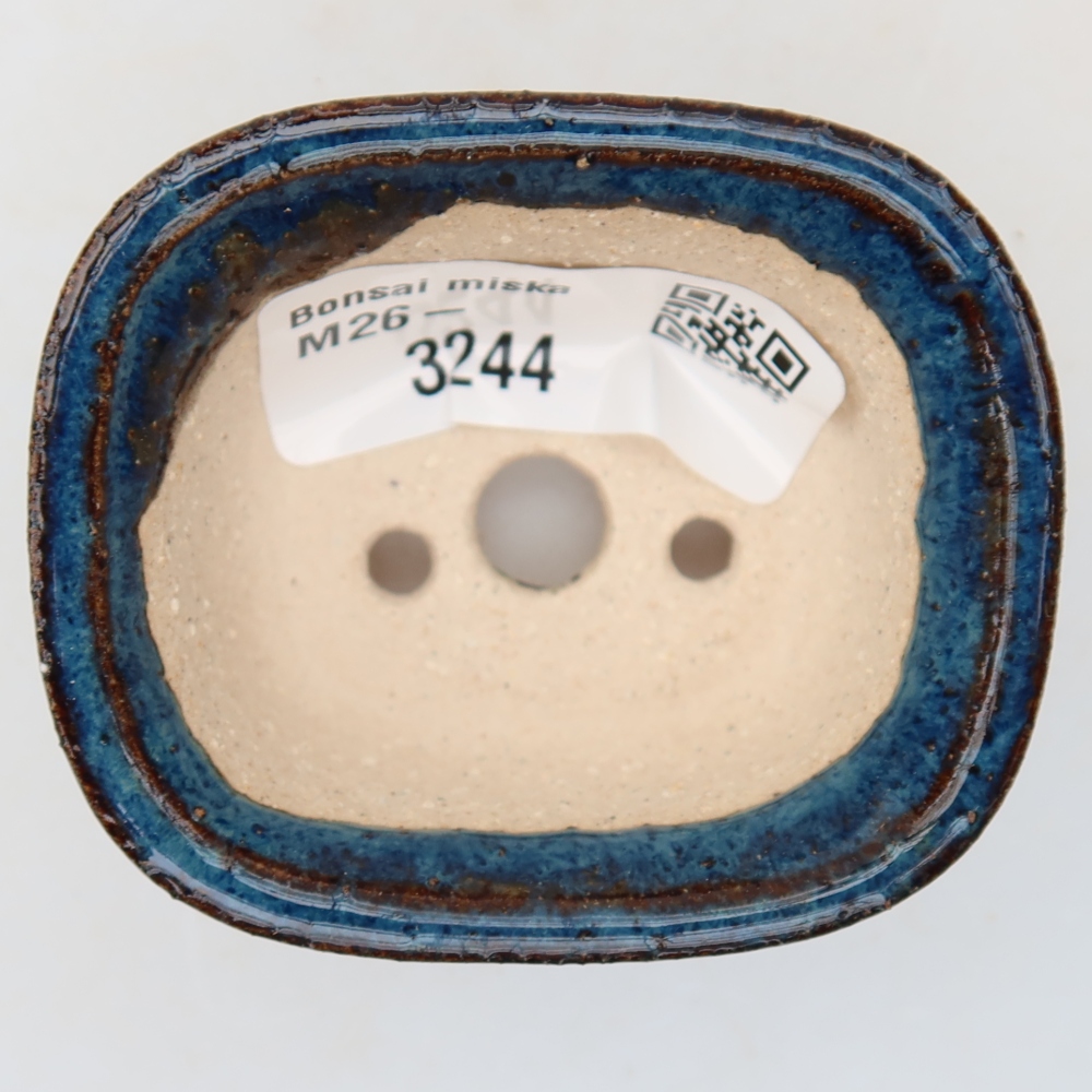 Keramik-Bonsai-Schale 6 x 5 x 3,5 cm, Farbe: Blau