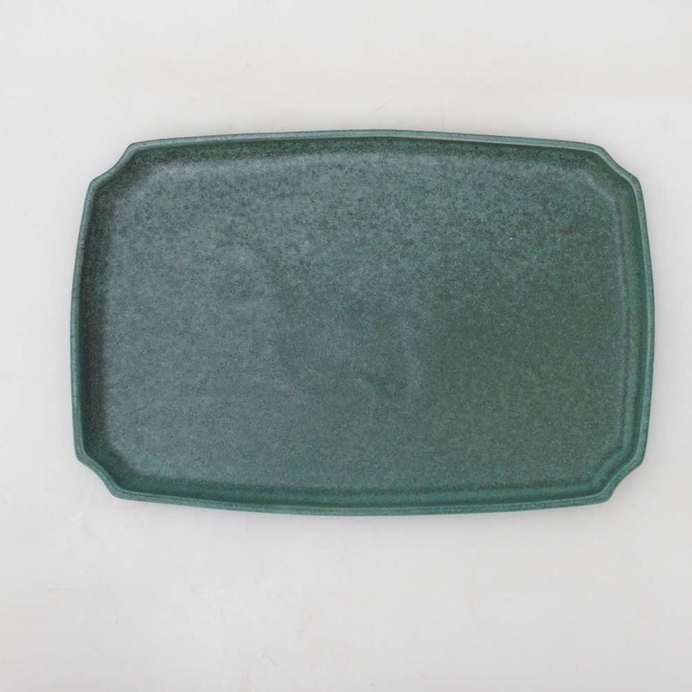 Bonsai-Schale + Unterschale H07 – 30 x 20,5 x 8 cm. – grün