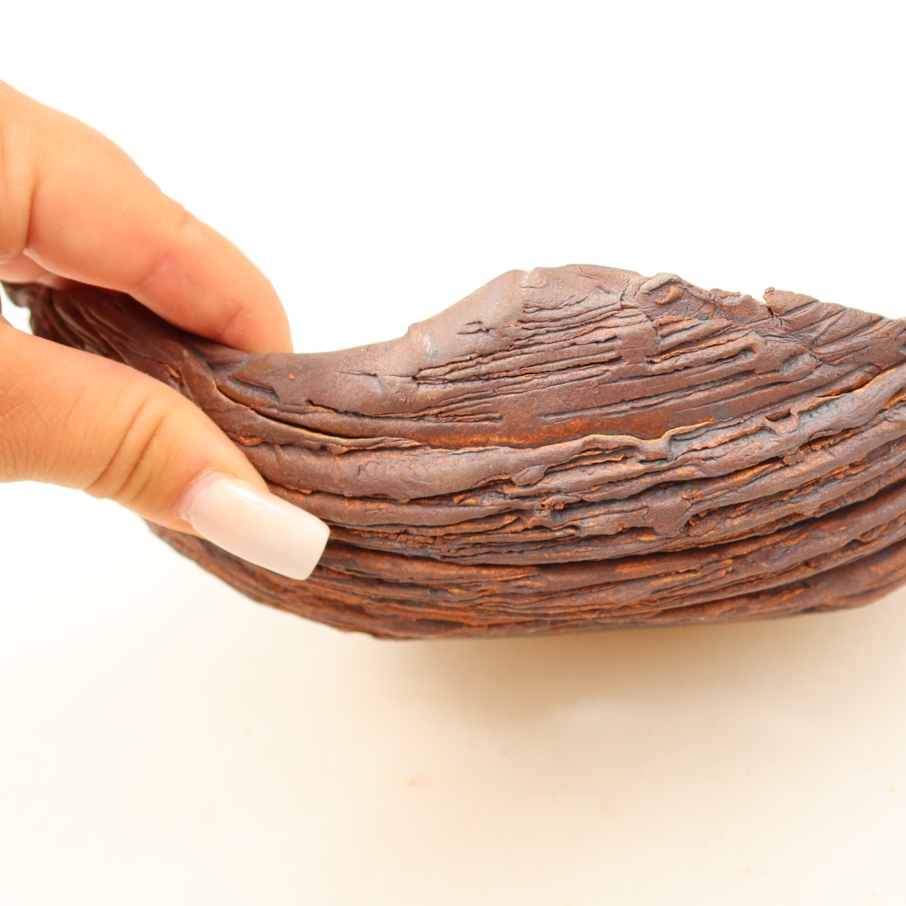 Keramikschale  22,5 x 16 x 8 cm, Farbe: braun