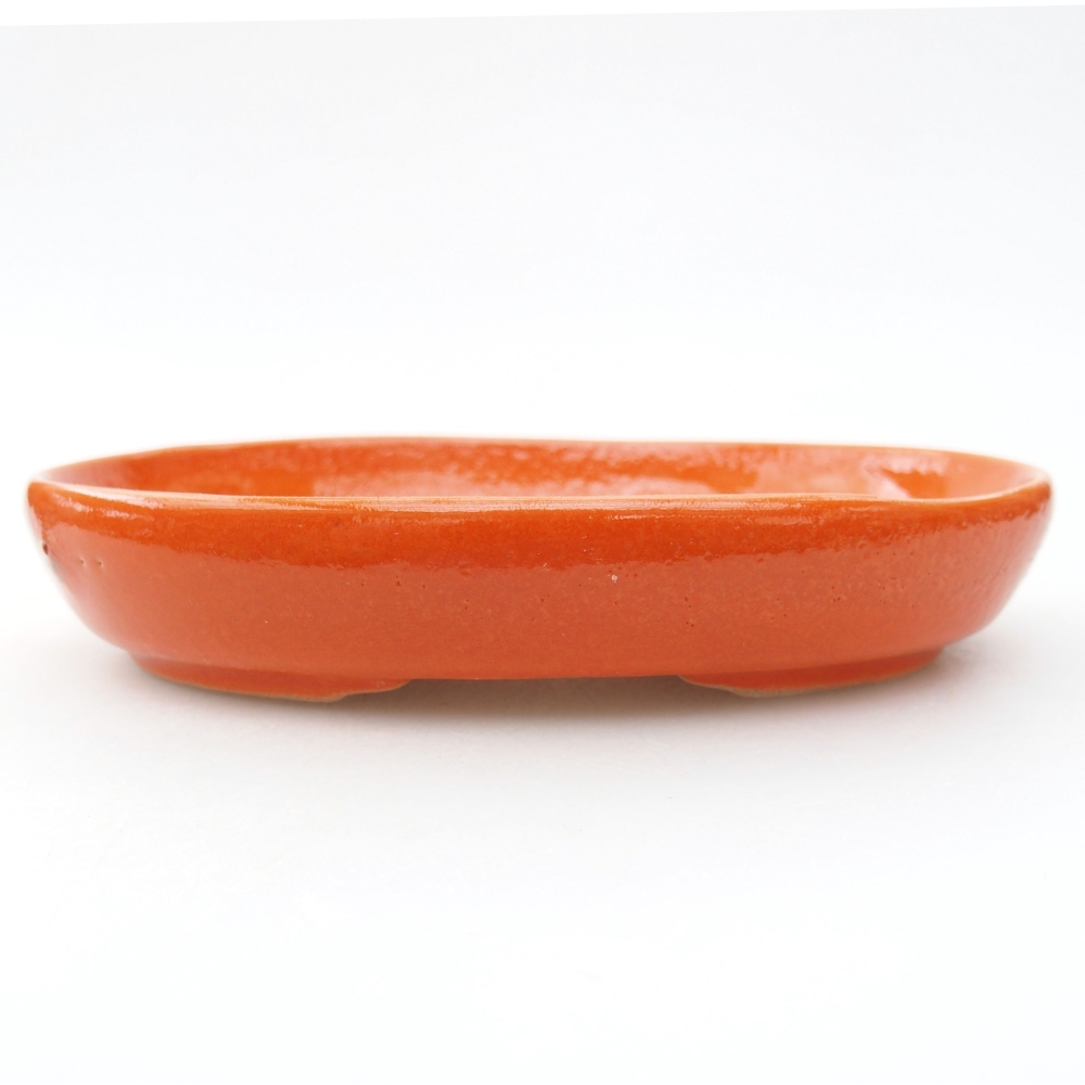 Keramik-Bonsaischale  13 x 10 x 2,5 cm, Farbe orange