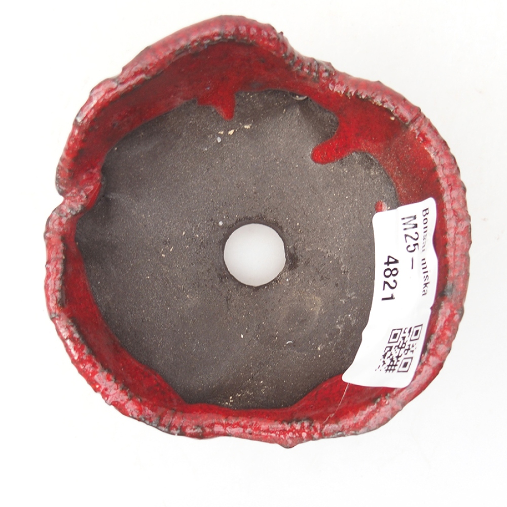 Keramikschale 7,5 x 7 x 5 cm, Farbe rot