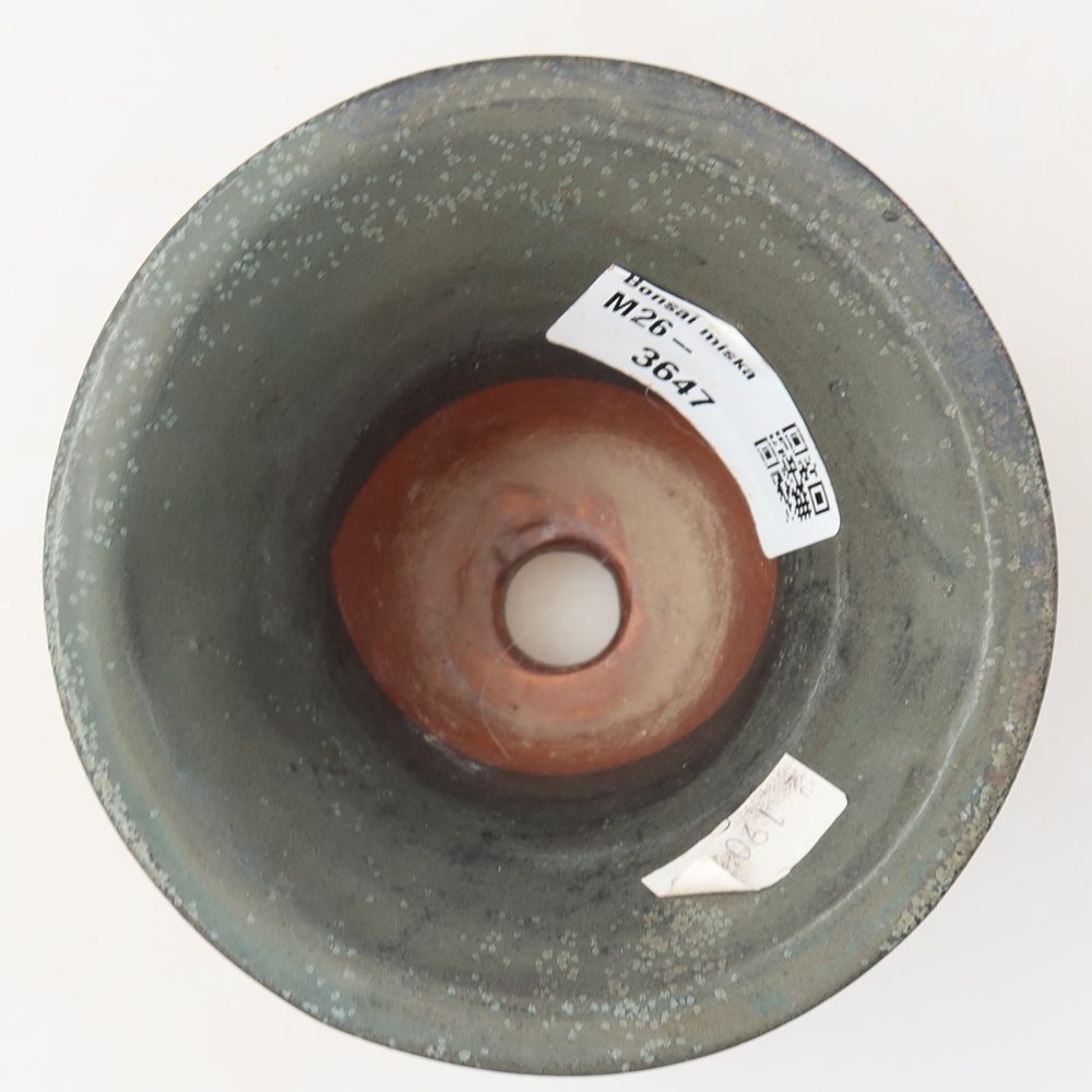 Keramik-Bonsai-Schale, 10,5 × 10,5 × 7 cm, Farbe: Grau