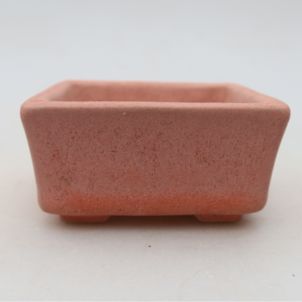 Keramik-Bonsai-Schale 7 x 7 x 3,5 cm, Farbe: Rosa