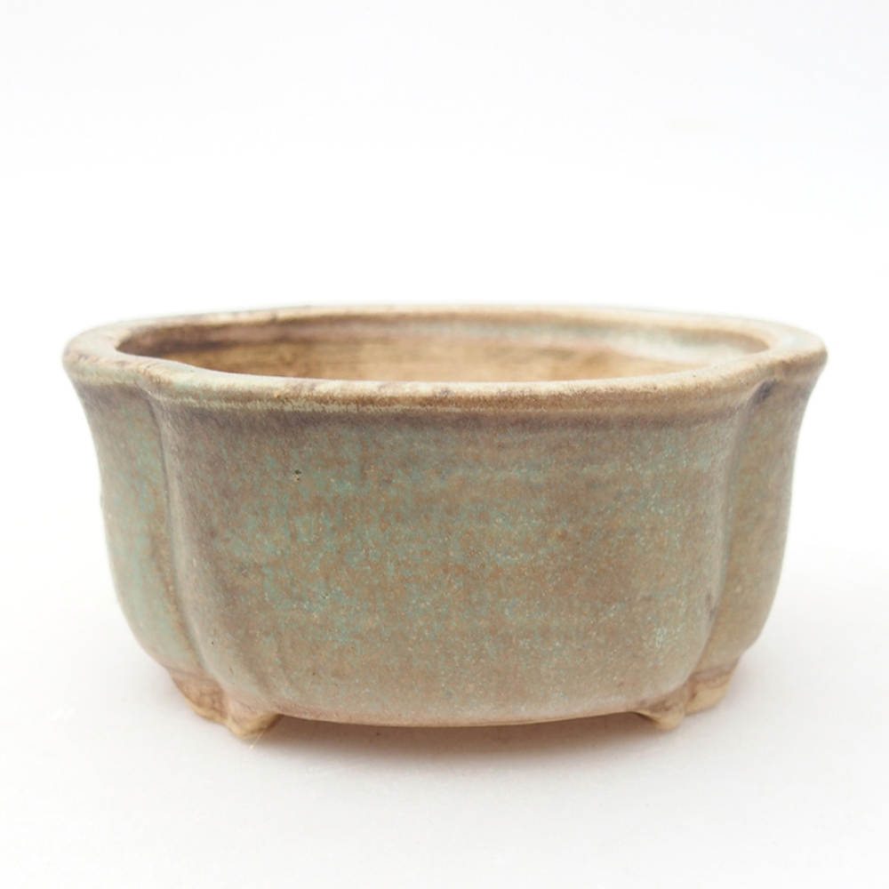 Bonsaischale aus Keramik 8 x 7,5 x 3,5 cm, Farbe Grün