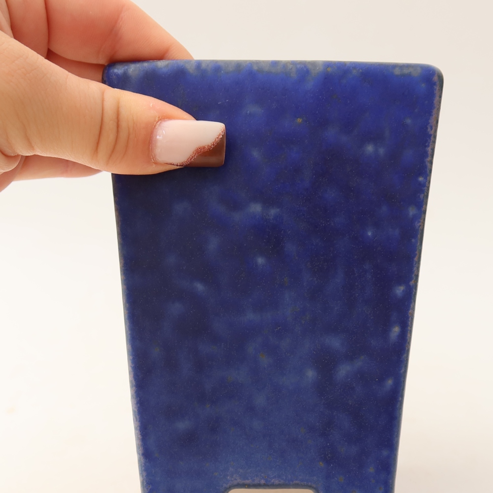 Bonsaischale aus Keramik 9 x 9 x 12,5 cm, Farbe blau