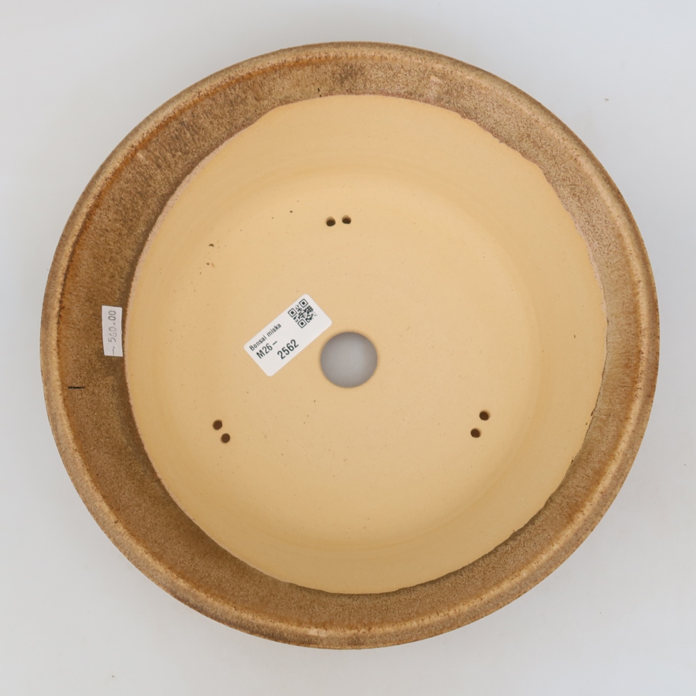 Keramik-Bonsai-Schale, 25,5 x 25,5 x 7,5 cm, Farbe: Braun