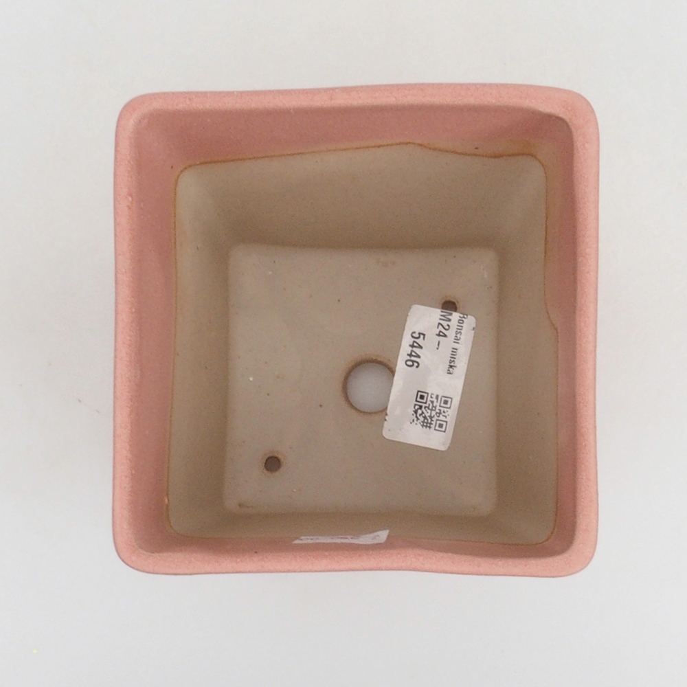 Keramik-Bonsaischale 10,5 x 10,5 x 10,5 cm, Farbe Rosa