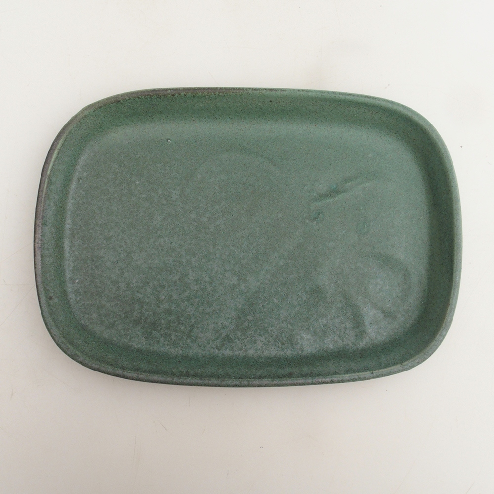 Bonsai-Schale + Untertasse H25 – 23 x 17 x 5,5 cm – grün