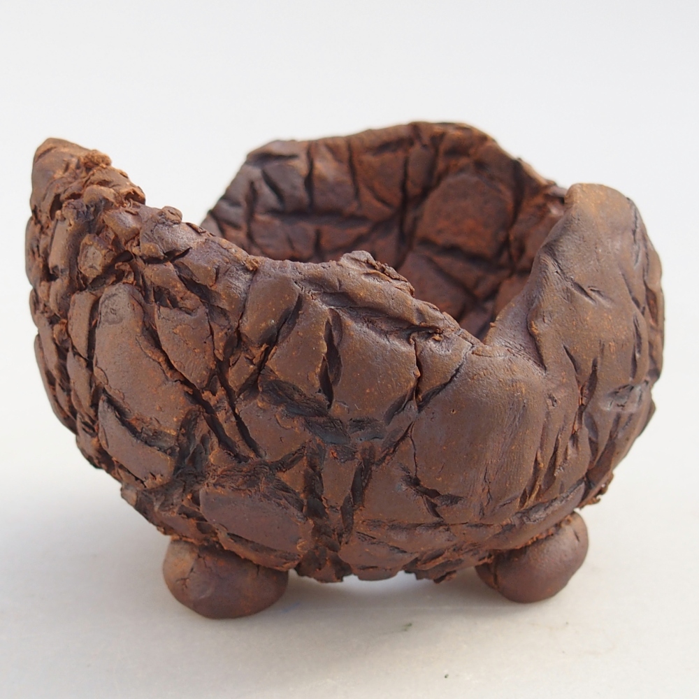 Keramische Schale 8,5 x 8,5 x 6 cm , Farbe braun