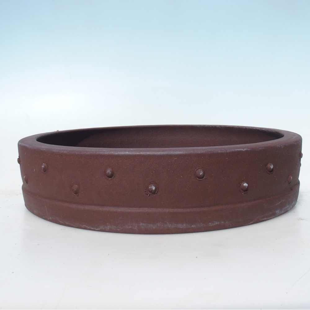 Bonsaischale 37 x 37 x 8,5 cm Birke braun