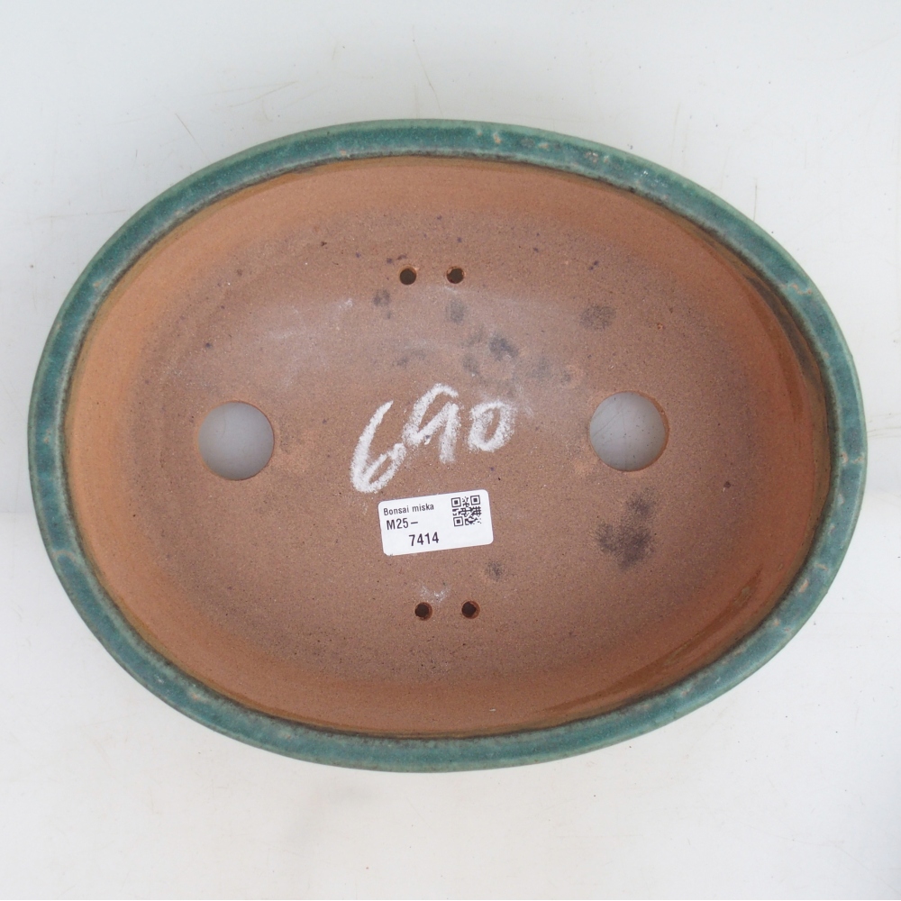 Bonsaischale 26,5 x 21 x 7,5 cm , Farbe grün