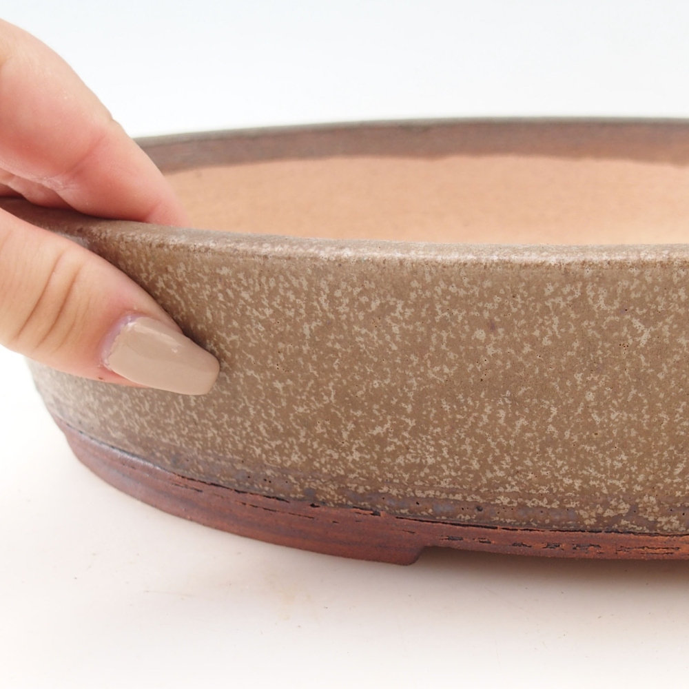 Bonsaischale 33 x 25,5 x 6,5 cm , Farbe braun