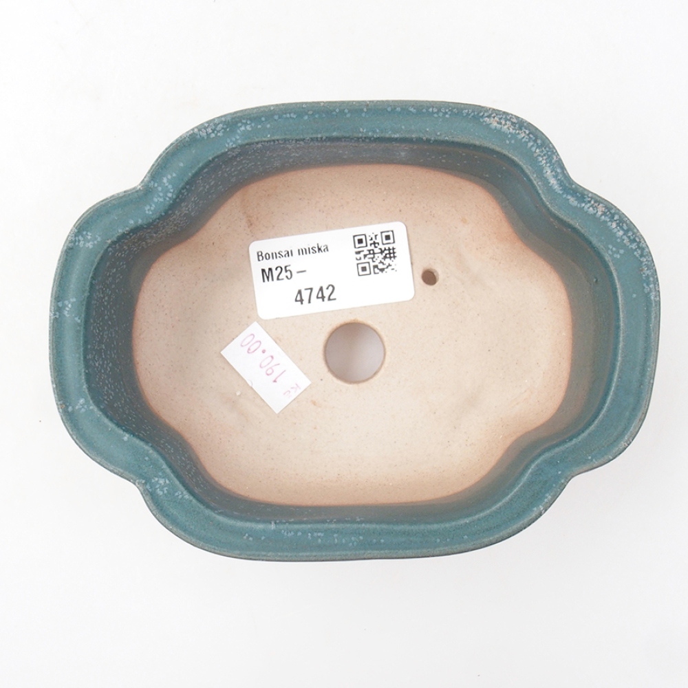 Keramik-Bonsaischale 13,5 x 10 x 5 cm, Farbe blau