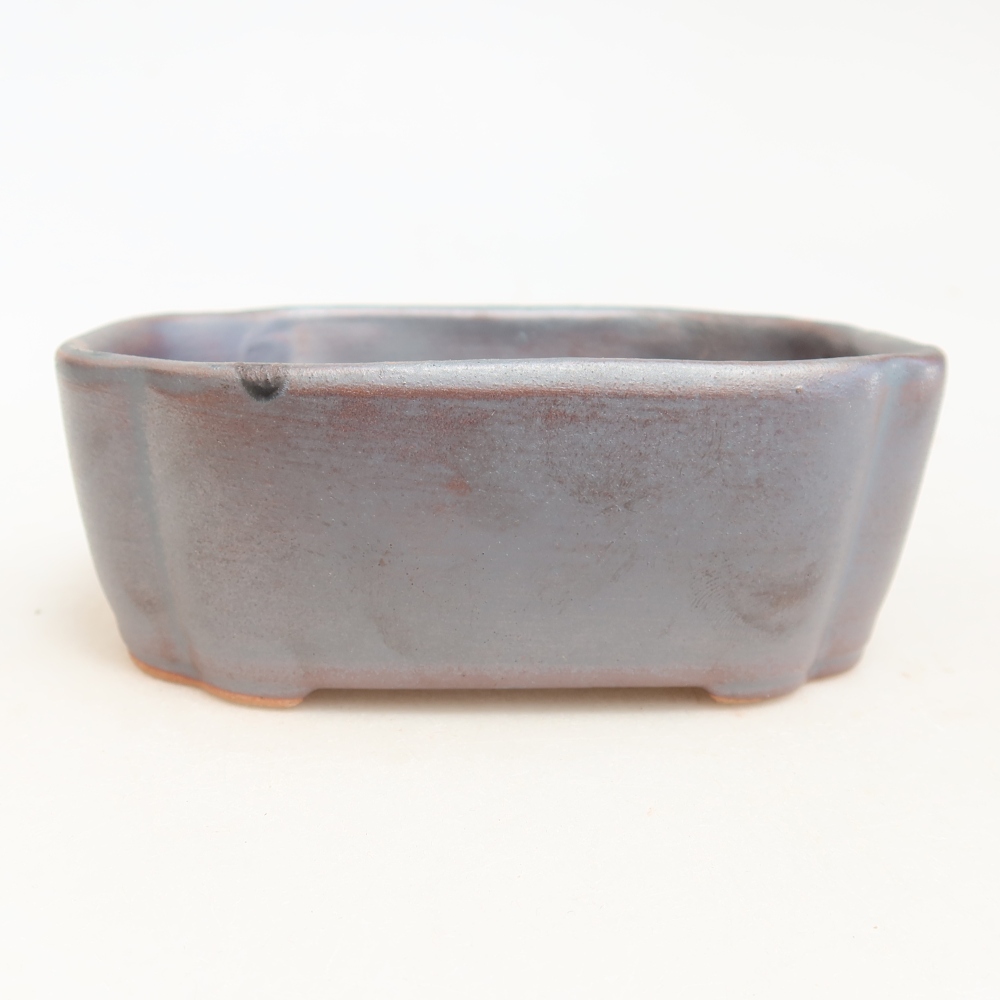 Keramik-Bonsai-Schale 12,5 x 10 x 4,5 cm, metallfarben