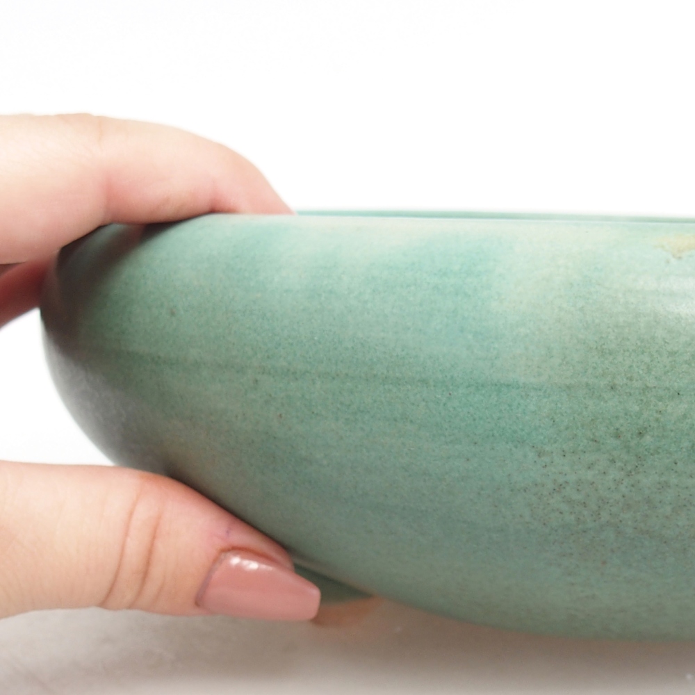 Bonsaischale aus Keramik 21 x 21 x 7 cm, grün