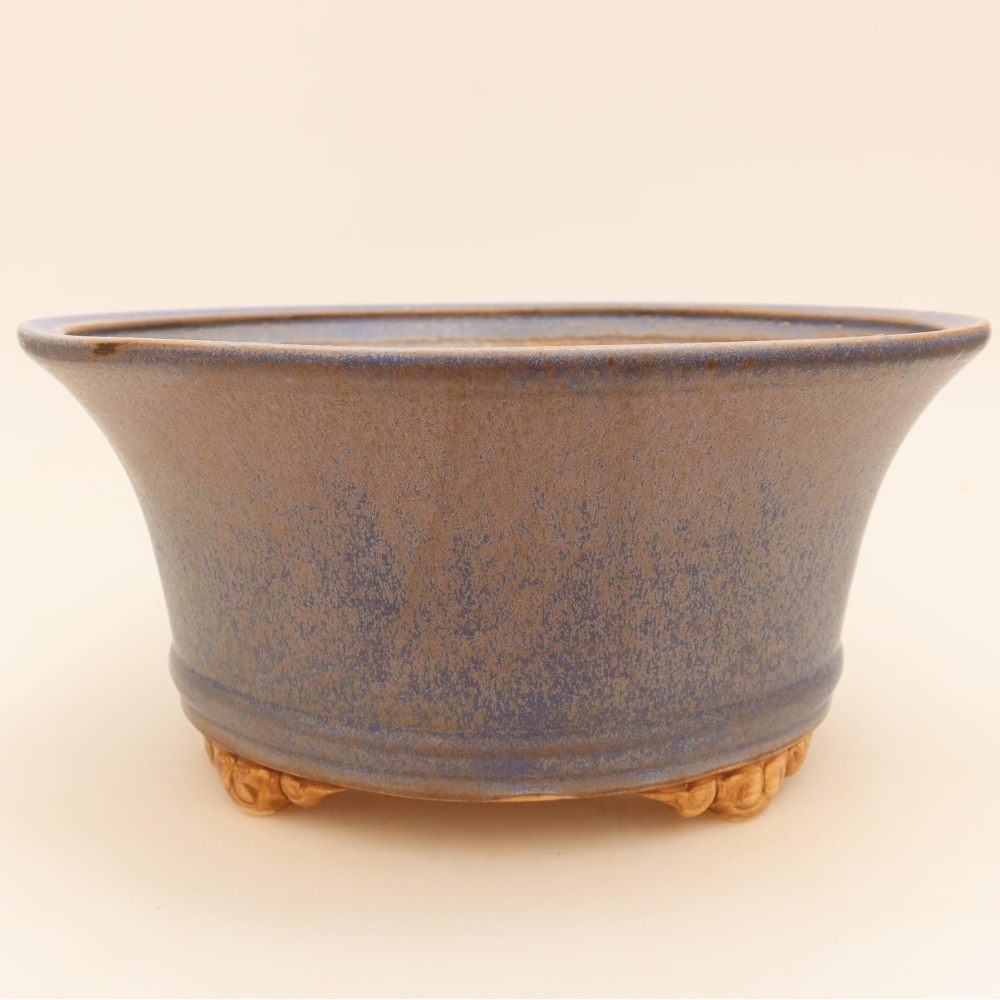 Keramik-Bonsai-Schale 24,5 x 24,5 x 11 cm, Farbe: Blau