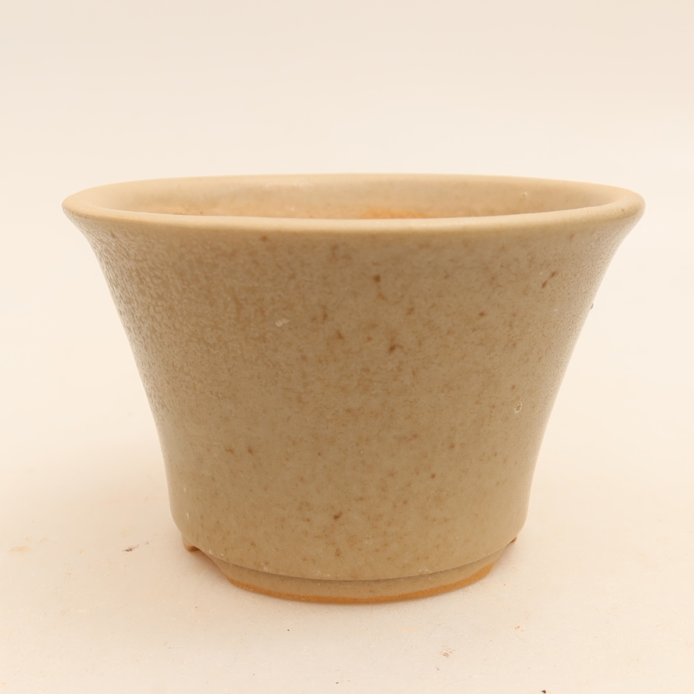Keramik-Bonsai-Schale 11 x 11 x 7 cm, Farbe: grau