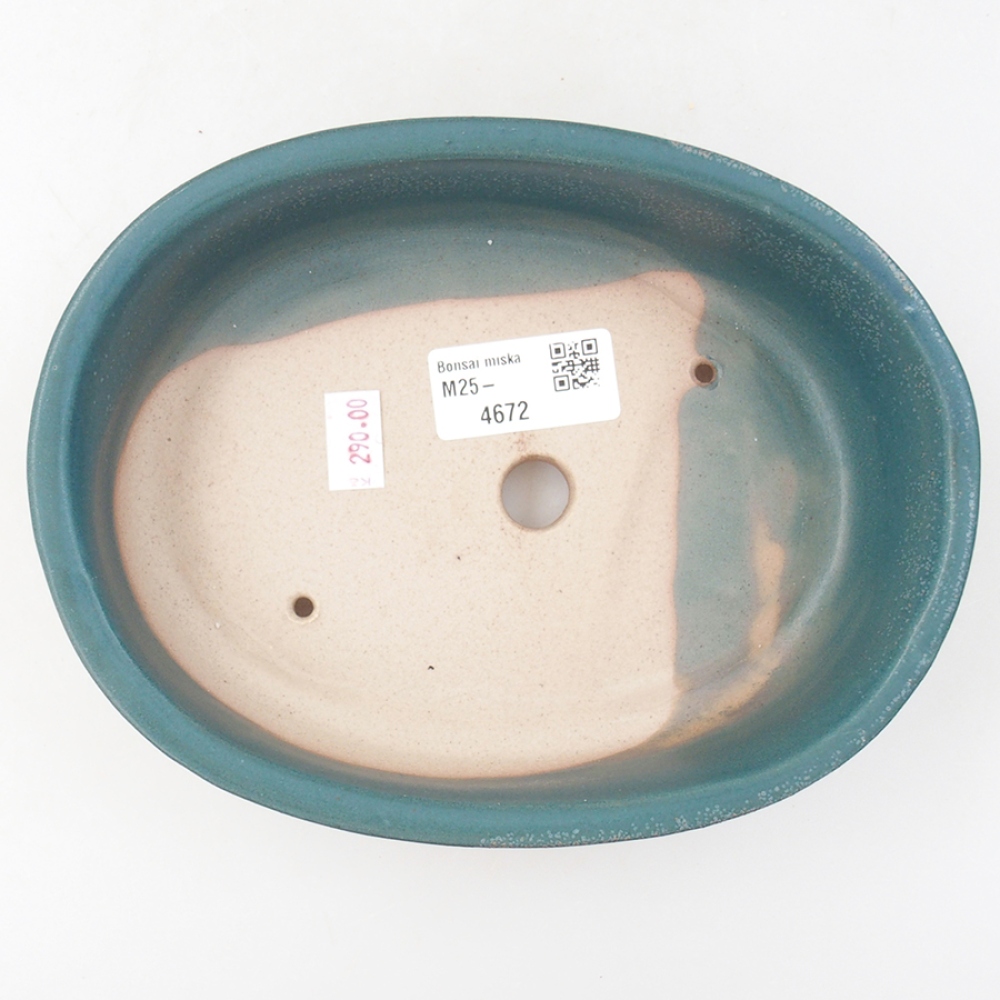 Keramik-Bonsaischale 18,5 x 14,5 x 5 cm, Farbe blau