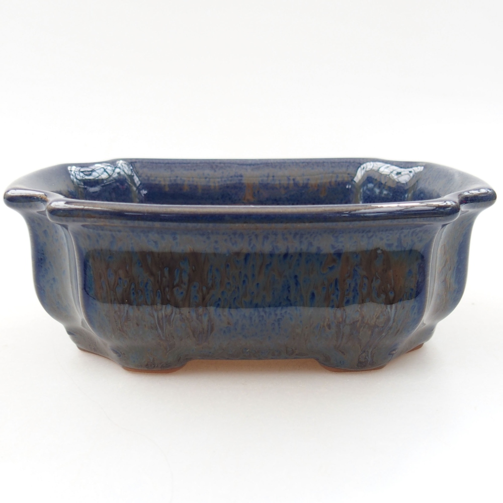 Keramik-Bonsaischale 12 x 9 x 4,5 cm, Farbe  blau