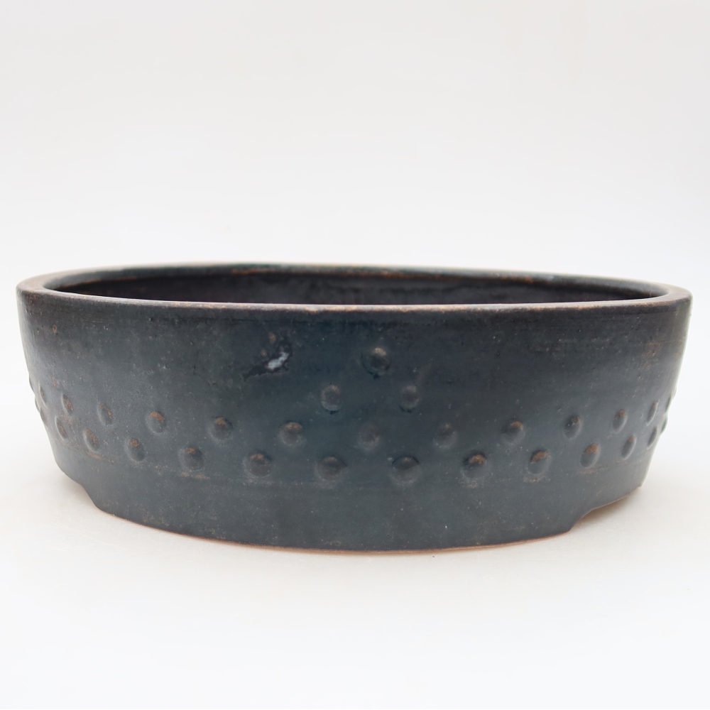 Keramik-Bonsai-Schale 24 x 24 x 7 cm, Farbe: braun
