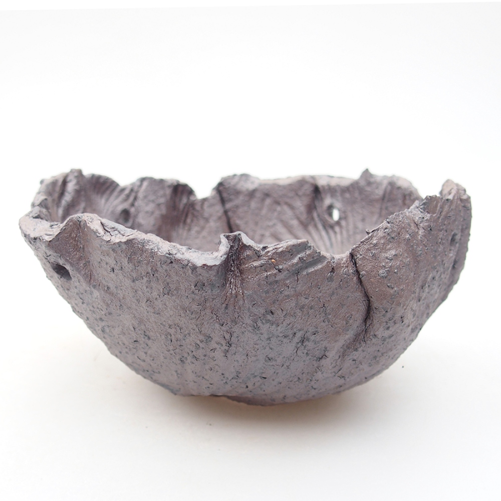 Keramikschale 13,5 x 13 x 7 cm, metallicfarben