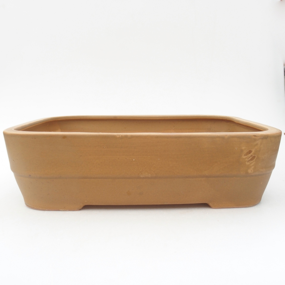 Bonsaischale aus Keramik 27,5 x 20,5 x 7,5 cm, Farbe beige