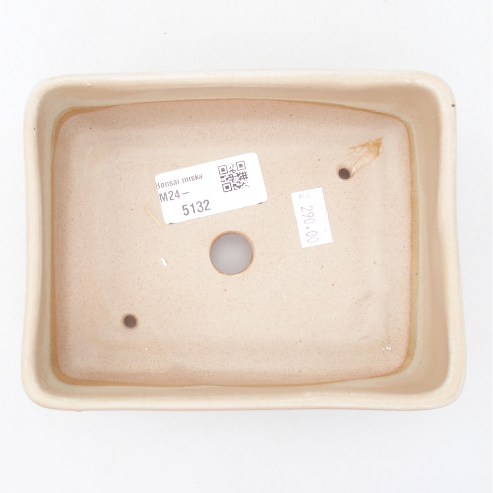 Keramik-Bonsaischale  15 x 11 x 5,5 cm, Farbe beige