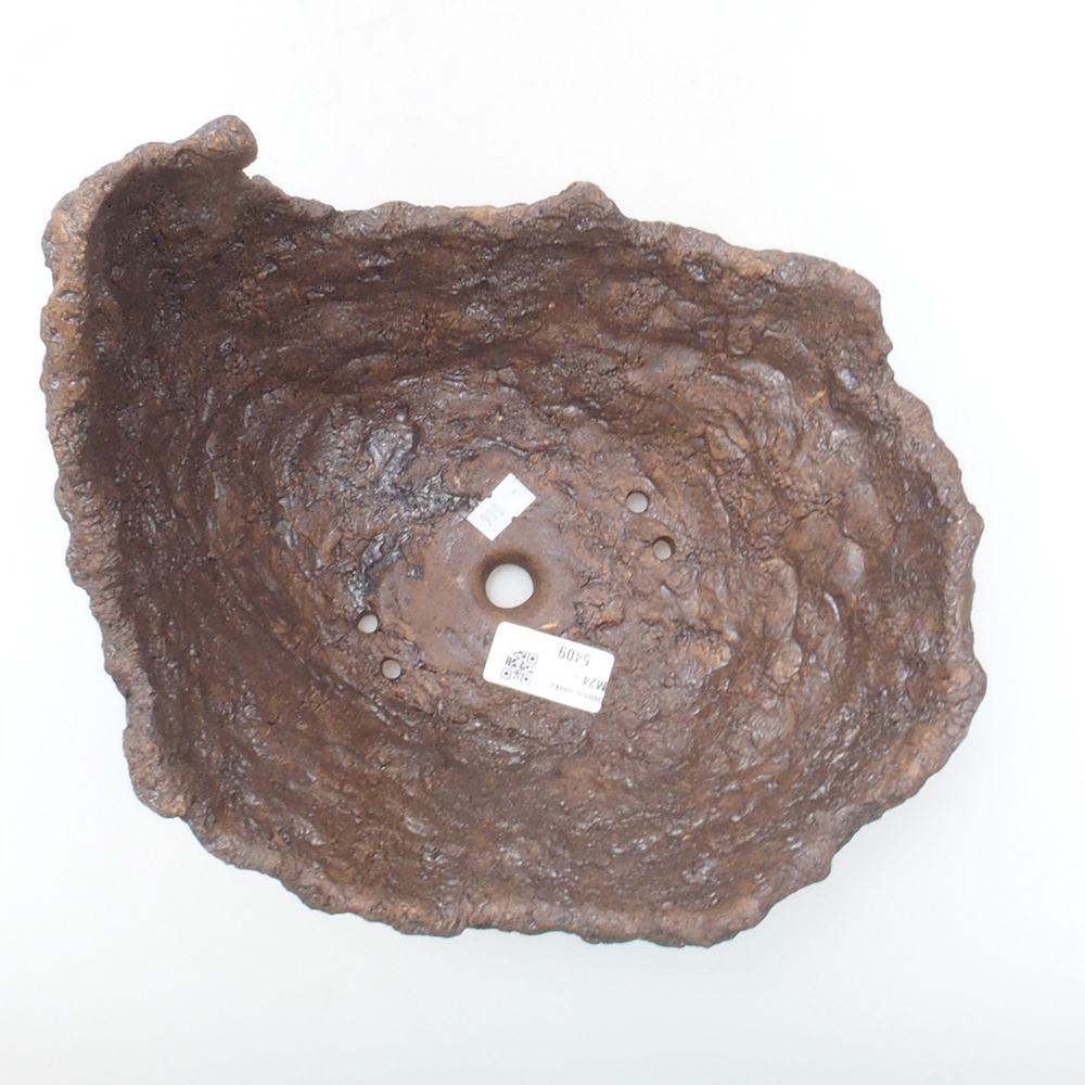 Keramikschale 24 x 20 x 22,5 cm, braun Farbe