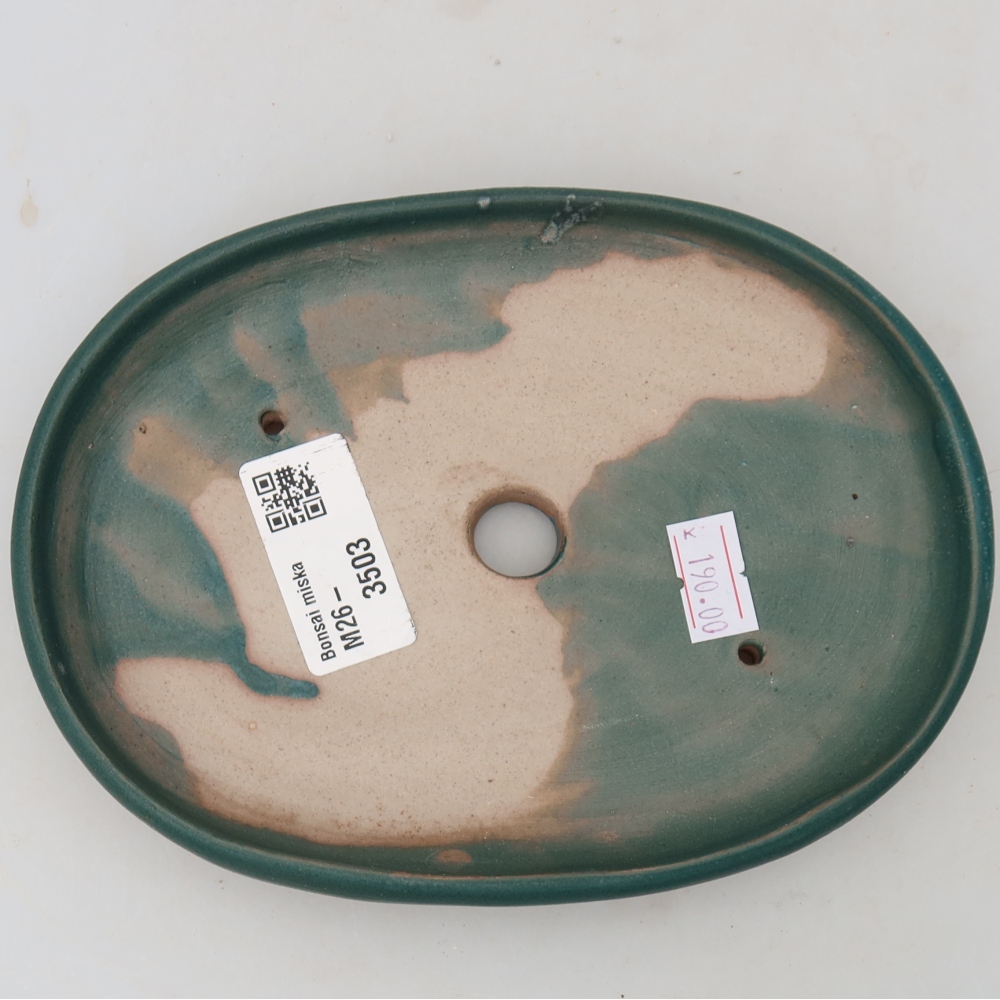 Keramik-Bonsai-Schale, 17 × 12 × 2,5 cm, Farbe: Blau