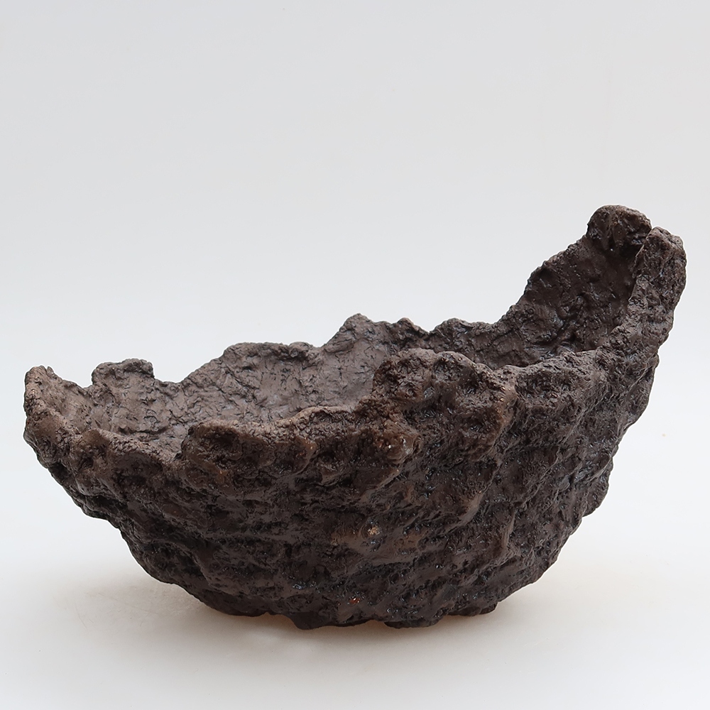 Keramikschale 23 x 20,5 x 16 cm, Farbe: braun