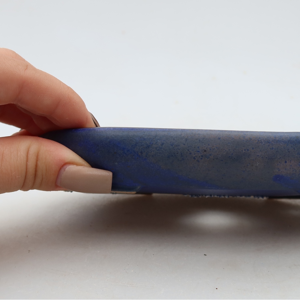 Keramik-Bonsai-Schale, 17 x 12 x 2,5 cm, Farbe: Blau