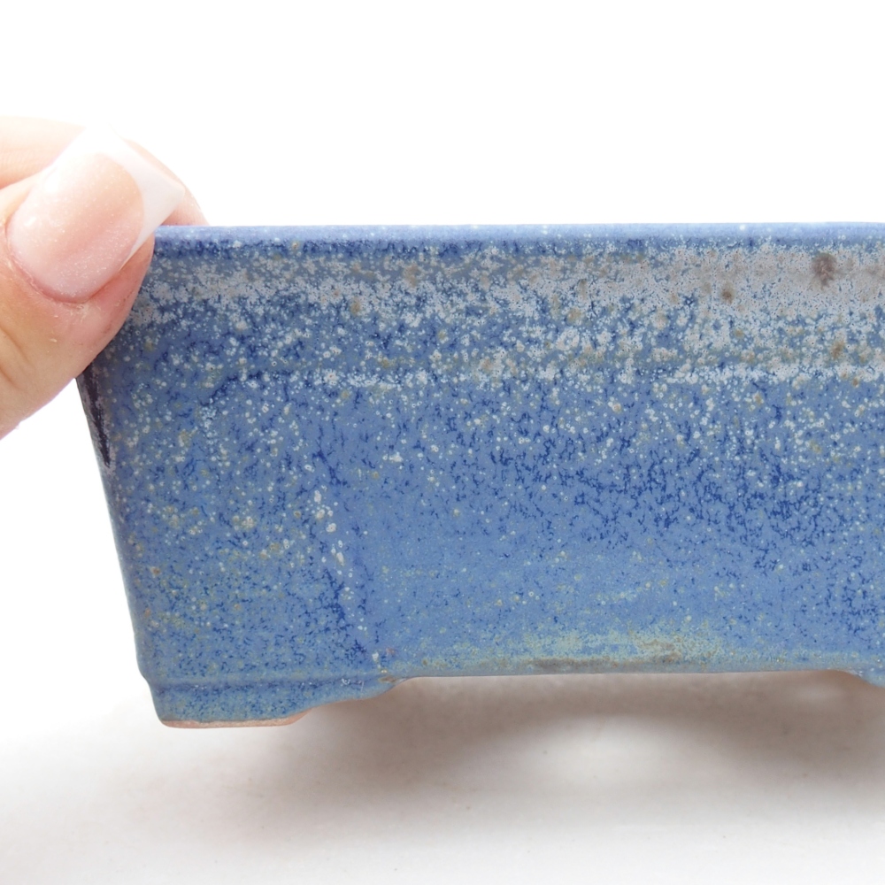 Bonsaischale aus Keramik 13,5 x 10 x 5,5 cm, Farbe blau