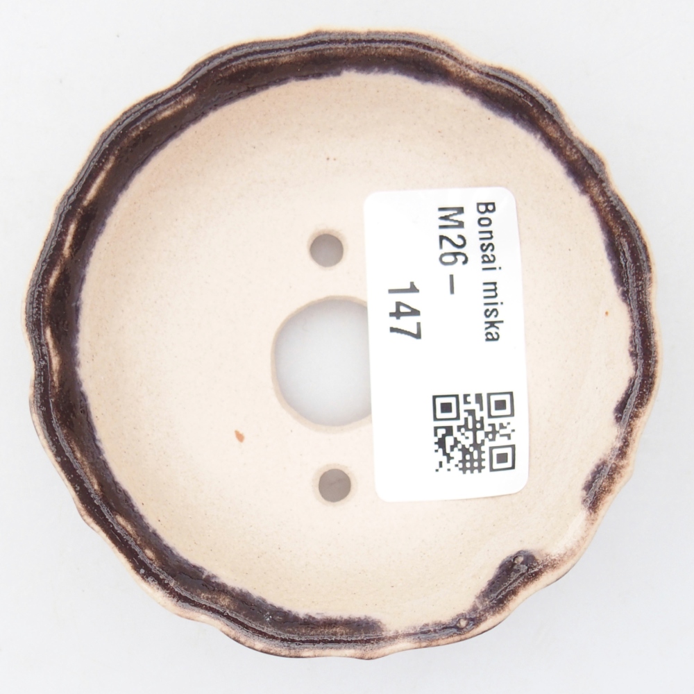 Mini-Bonsaischale 7,5 x 7,5 x 2 cm, braun