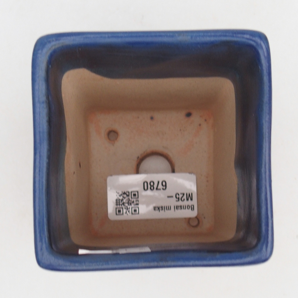 Bonsaischale aus Keramik 7,5 x 7,5 x 8,5 cm, Farbe blau