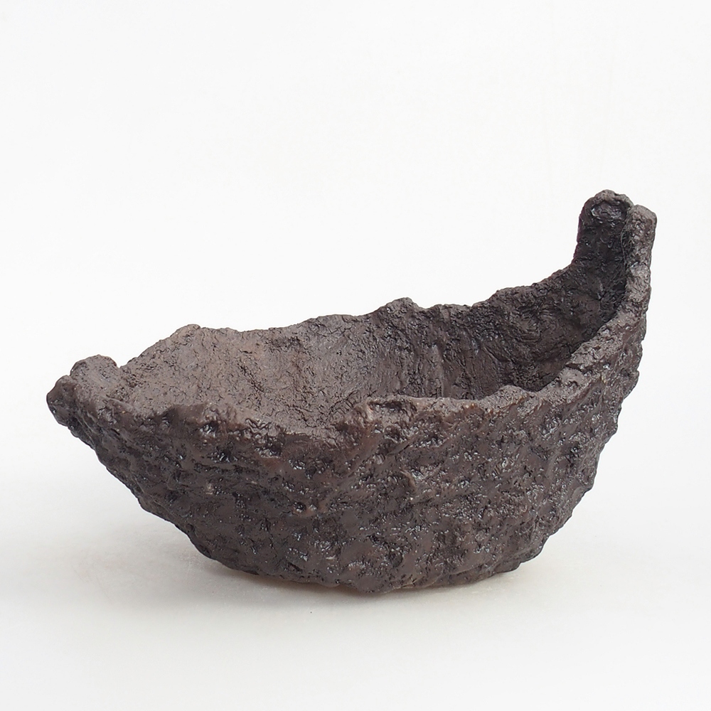 Keramikschale 19 x 15 x 14 cm , Farbe braun