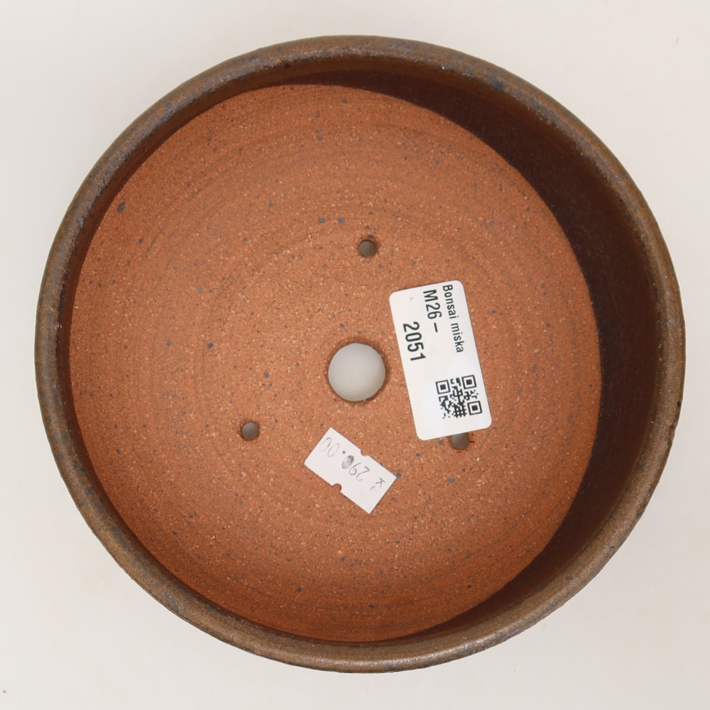 Keramik-Bonsai-Schale, 14,5 x 14,5 x 4,5 cm, Farbe: Braun