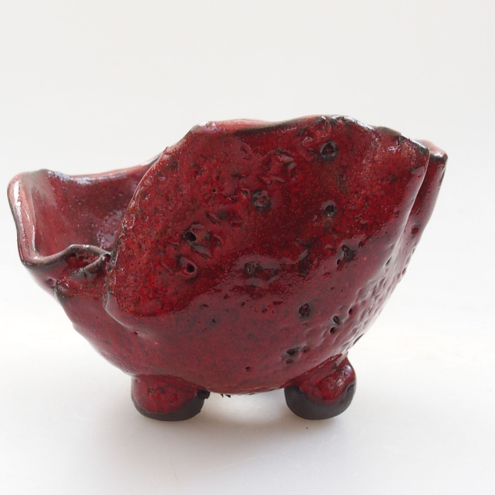 Keramikschale 8 x 7,5 x 7 cm, Farbe rot