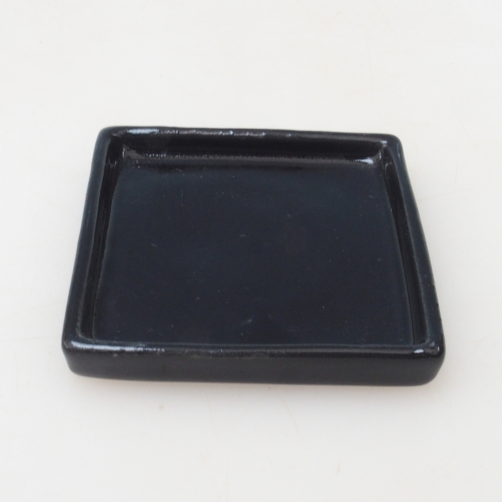 Bonsai-Schale quadratisch S – 8 x 8 x 1 cm – schwarz