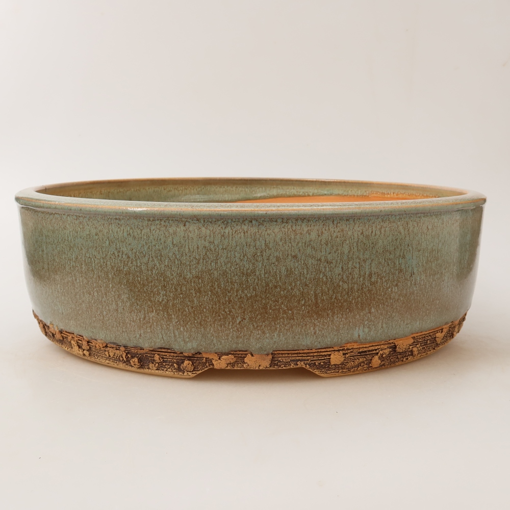 Keramik-Bonsai-Schale 29 x 29 x 8,5 cm, Farbe: grün