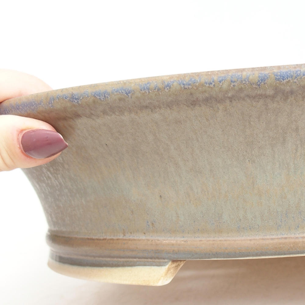 Keramik-Bonsaischale 32 x 29 x 7,5 cm, Farbe blau