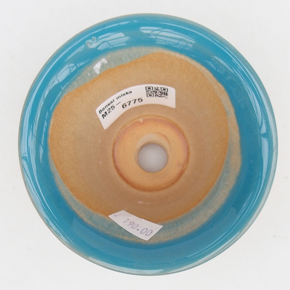 Bonsaischale aus Keramik 10,5 x 10,5 x 7 cm, Farbe blau