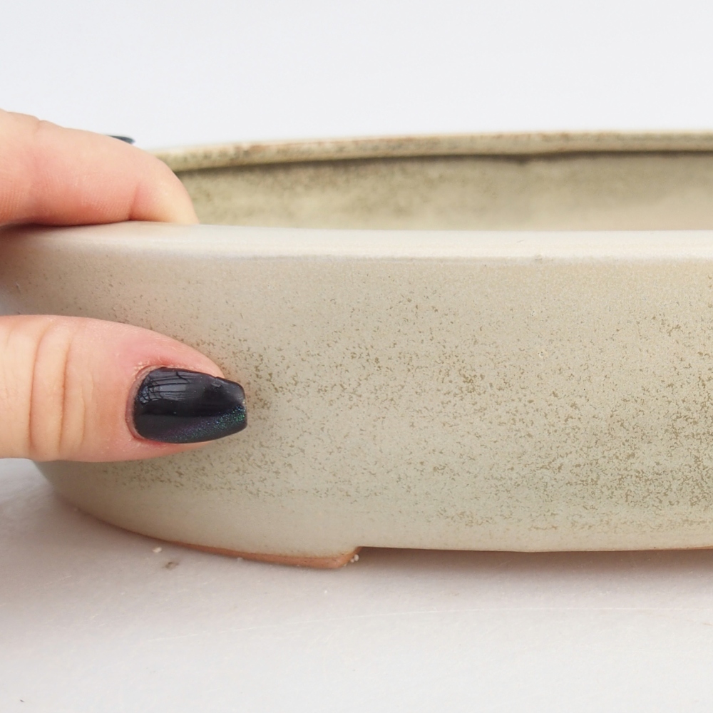 Bonsaischale aus Keramik 27 x 21 x 5,5 cm, grün