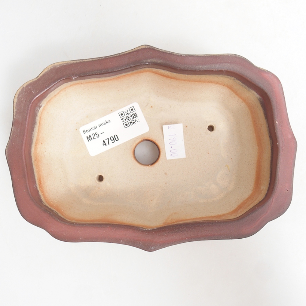 Keramik-Bonsaischale 15,5 x 11,5 x 4,5 cm, Farbe Rosa