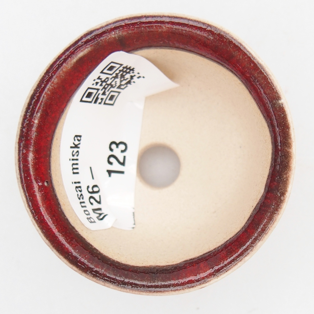 Mini-Bonsaischale 5 x 5 x 3 cm, Farbe rot