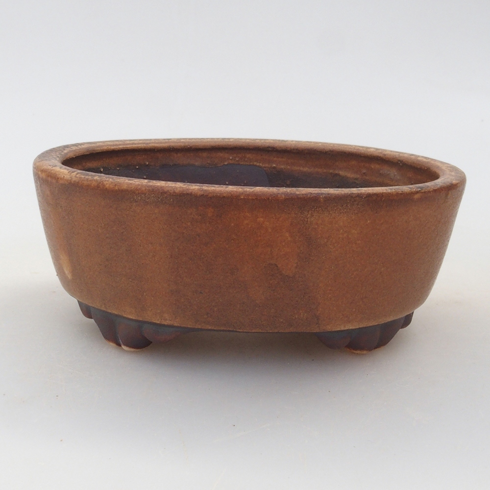 Bonsaischale aus Keramik 9 x 8 x 3,5 cm, Farbe braun